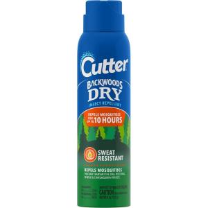 imageCutter Backwoods Dry Insect Repellent Mosquito Repellent 25 DEET Sweat Resistent 4 Ounce Aerosol Spray1 Pack