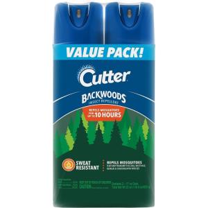 imageCutter Backwoods Insect Repellent 2 Count Mosquito Repellent 25 DEET Sweat Resistent 11 Ounce Aerosol Spray