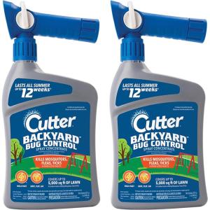 imageCutter Backyard Bug Control Spray Concentrate 3 Pack Kills Mosquitoes Fleas ampamp Listed Ants 32 fl Ounce2 Pack