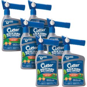 imageCutter Backyard Bug Control Spray Concentrate 3 Pack Kills Mosquitoes Fleas ampamp Listed Ants 32 fl Ounce6 Pack