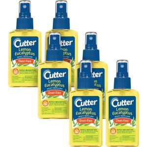 imageCutter Lemon Eucalyptus Insect Repellent 6 Count No DEET Mosquito Repellent 4 fl Ounce Pump Spray4 Fl Oz Pack of 6