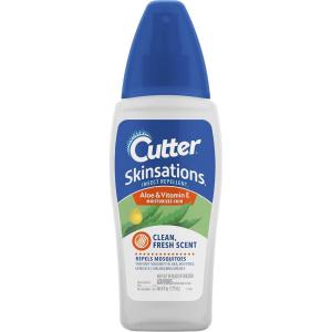 imageCutter Skinsations Insect Repellent 12 Pack Mosquito Repellent Repels Mosquitos Ticks Gnats Fleas 7 DEET 6 fl Ounce Pump Spray1 Pack