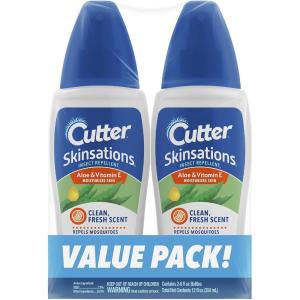 imageCutter Skinsations Insect Repellent Repels Mosquitos Ticks Gnats Fleas 7 DEET 2 pack 6 fl Ounce Pump Spray6 Fl Oz Pack of 2