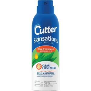 imageCutter Skinsations Insect Repellent Repels Mosquitos Ticks Gnats Fleas 7 DEET 6 fl Ounce Aerosol Spray6 Ounce Pack of 1