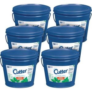 imageCutter Candle Outdoor Soy Wax Candle Made with Real Citronella Oil and Cornmint Oil Reduces The Presence of Mosquitoes with A Light Fragrant Citronella and Mint Scent 17 Ounces 6 Pack17 Oz Pack of 6