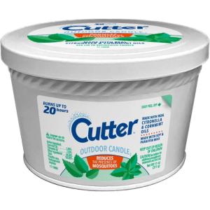 imageCutter Candle Outdoor Soy Wax Candle Made with Real Citronella Oil and Cornmint Oil Reduces The Presence of Mosquitoes with A Light Fragrant Citronella and Mint Scent 17 Ounces 6 Pack11 Oz Pack of 1