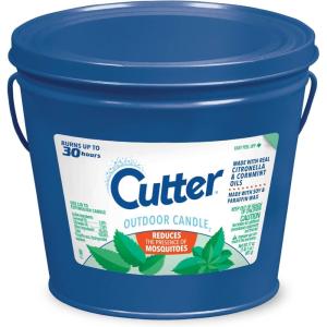 imageCutter Candle Outdoor Soy Wax Candle Made with Real Citronella Oil and Cornmint Oil Reduces The Presence of Mosquitoes with A Light Fragrant Citronella and Mint Scent 17 Ounces 6 Pack17 Oz Pack of 1