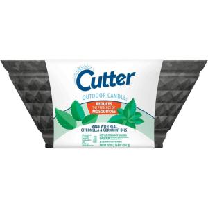 imageCutter Candle Outdoor Soy Wax Candle Made with Real Citronella Oil and Cornmint Oil Reduces The Presence of Mosquitoes with A Light Fragrant Citronella and Mint Scent 20 Ounces