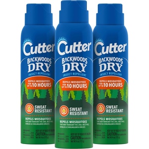image:imageCutter Backwoods Dry Mosquito and Insect Repellent 4 Ounces Aerosol Bug Spray with 25 DEET 3 Pack